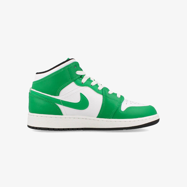 NIKE AIR JORDAN 1 MID GS LUCKY GREEN/BLACK/WHITE