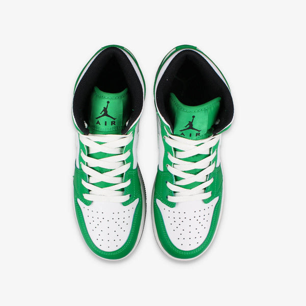 NIKE AIR JORDAN 1 MID GS LUCKY GREEN/BLACK/WHITE