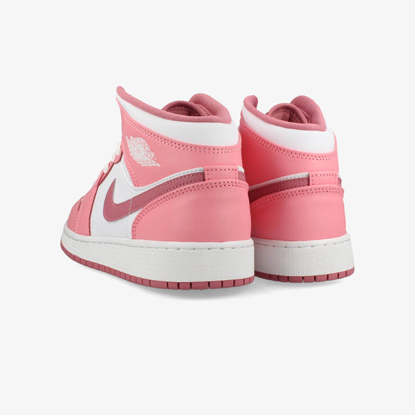 NIKE AIR JORDAN 1 MID GS 【VALENTINE'S DAY】 CORAL CHALK/DESERT BERRY/WHITE