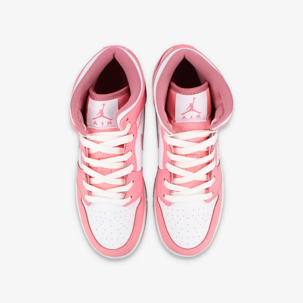 NIKE AIR JORDAN 1 MID GS [VALENTINE'S DAY] CORAL CHALK/DESERT BERRY/WHITE