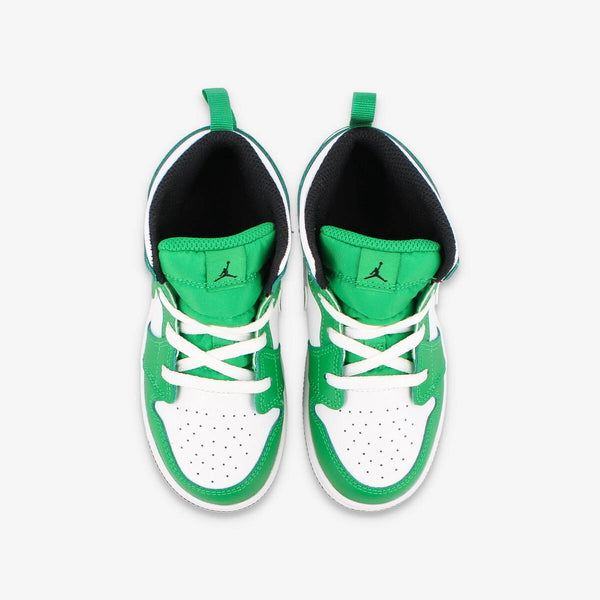 NIKE AIR JORDAN 1 MID TD LUCKY GREEN/BLACK/WHITE