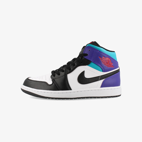 NIKE AIR JORDAN 1 MID WHITE/BLACK/BRIGHT CONCORD/TRUE RED