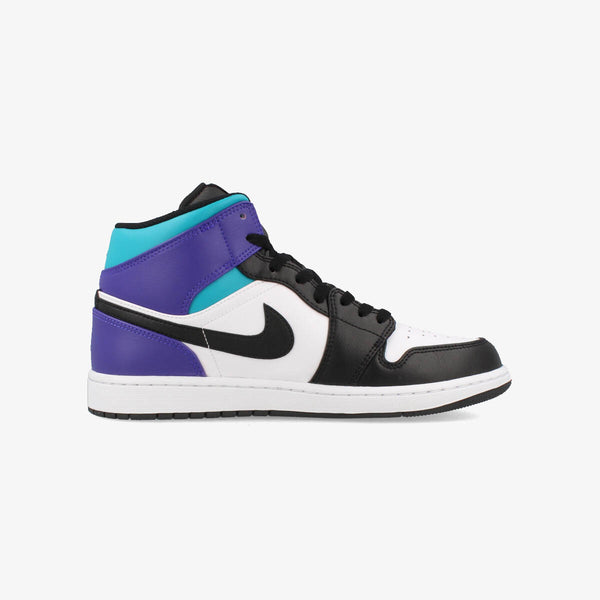 NIKE AIR JORDAN 1 MID WHITE/BLACK/BRIGHT CONCORD/TRUE RED