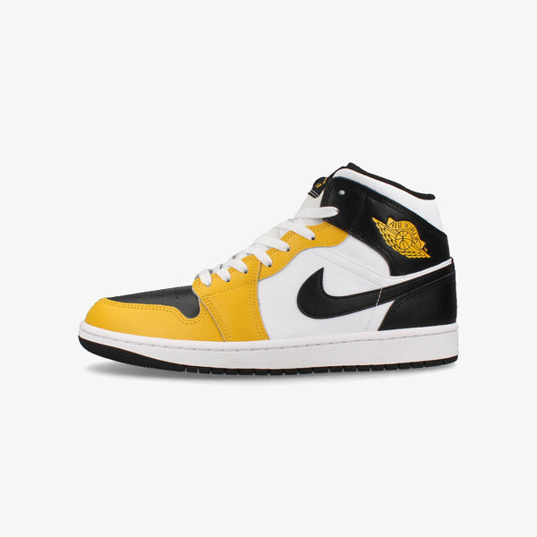 NIKE AIR JORDAN 1 MID YELLOW OCHRE/BLACK/WHITE