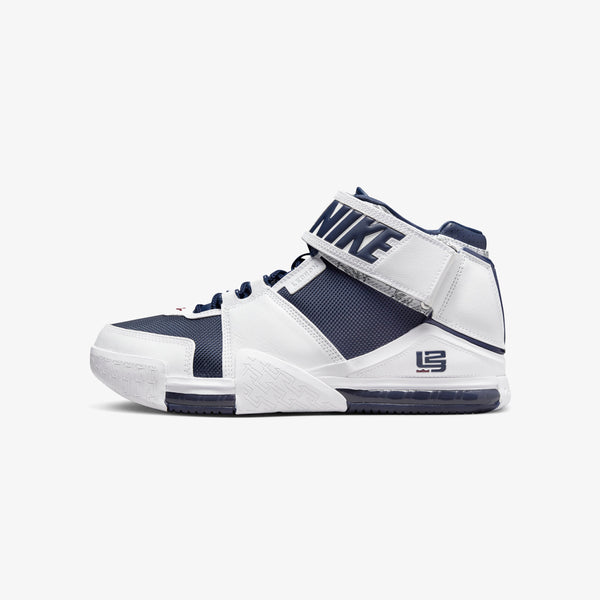 NIKE ZOOM LEBRON II WHITE/MIDNIGHT NAVY/VARSITY CRIMSON