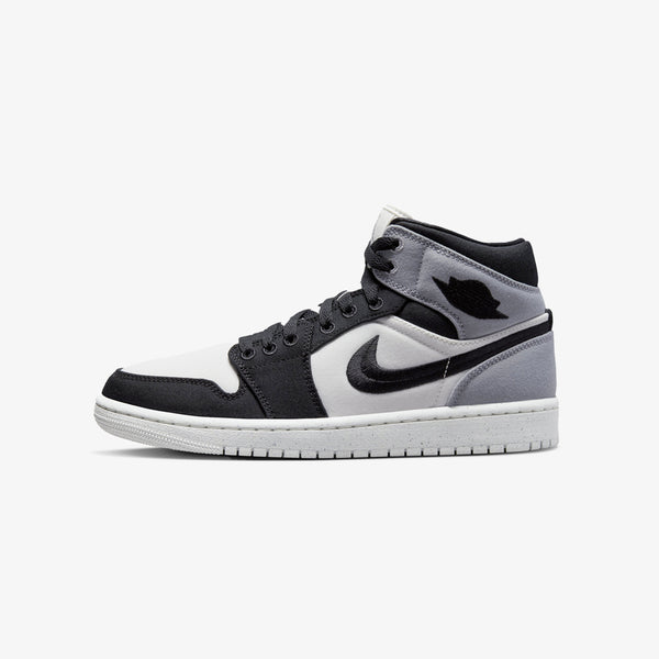 NIKE WMNS AIR JORDAN 1 MID SE SAIL/BLACK/LT STEEL GREY