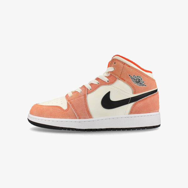 NIKE AIR JORDAN 1 MID GS TEAM ORANGE/BLACK/SAIL/WHITE