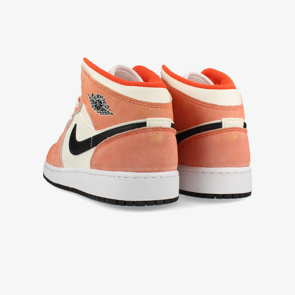 NIKE AIR JORDAN 1 MID GS TEAM ORANGE/BLACK/SAIL/WHITE