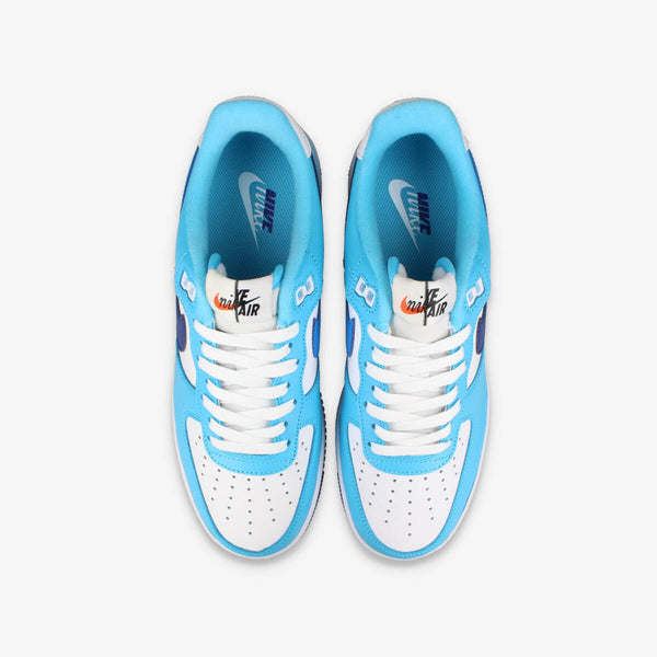 NIKE AIR FORCE 1 '07 LV8 [SPLIT] WHITE/DEEP ROYAL BLUE/BALTIC BLUE/LIGHT PHOTO BLUE