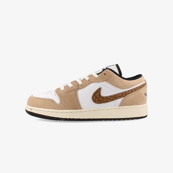 NIKE AIR JORDAN 1 LOW SE GS 【BROWN ELEPHANT】 HEMP/LT BRITISH TAN/WHITE/BLACK