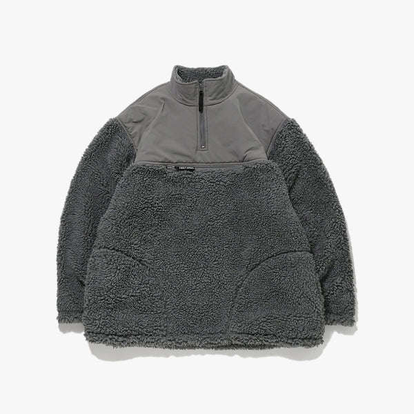 FIRST DOWN BOA FLEECE ANORAK JACKET GRAY