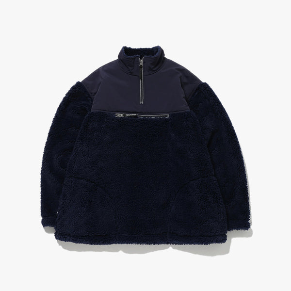 FIRST DOWN BOA FLEECE ANORAK JACKET NAVY