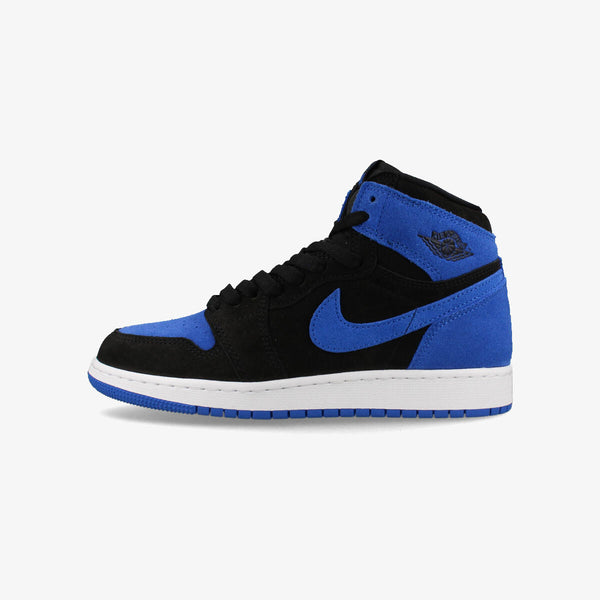 NIKE AIR JORDAN 1 HIGH OG GS [ROYAL REIMAGINED] BLACK/ROYAL BLUE/WHITE