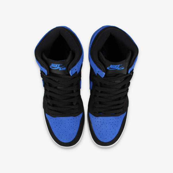 NIKE AIR JORDAN 1 HIGH OG GS [ROYAL REIMAGINED] BLACK/ROYAL BLUE/WHITE