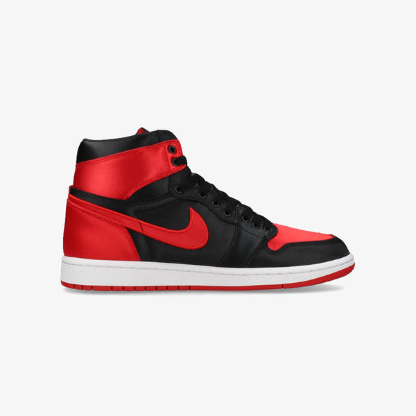 NIKE WMNS AIR JORDAN 1 RETRO HIGH OG [SATIN BRED] BLACK/UNIVERSITY RED/WHITE