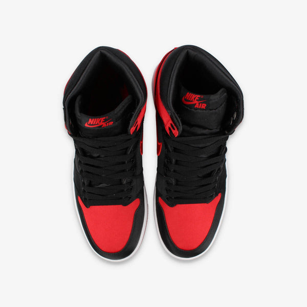 NIKE WMNS AIR JORDAN 1 RETRO HIGH OG 【SATIN BRED】 BLACK/UNIVERSITY RED/WHITE