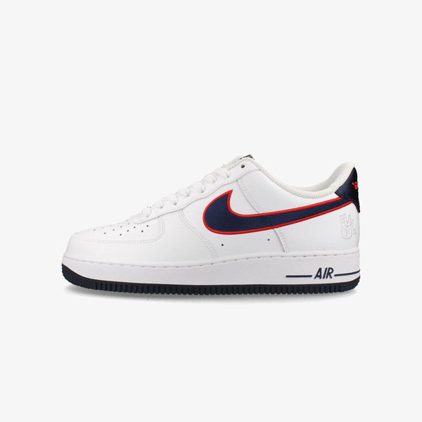 NIKE WMNS AIR FORCE 1 '07 [HUSTON COMETS] WHITE/OBSIDIAN/UNIVERSITY RED/WOLF GRAY