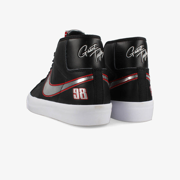 NIKE SB ZOOM BLAZER MID PRO GT BLACK/UNIVERSITY RED WHITE METALLIC SILVER