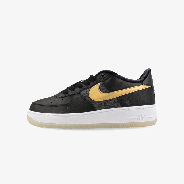 NIKE AIR FORCE 1 LOW LV8 BG BLACK/METALLIC GOLD/WHITE