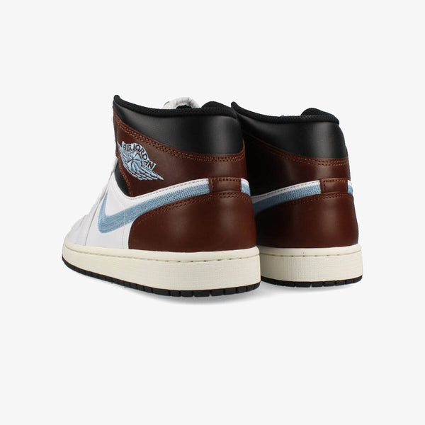 NIKE AIR JORDAN 1 MID SE 【BROWN BLUE GREY】 WHITE/BLUE GREY/BLACK/SAIL