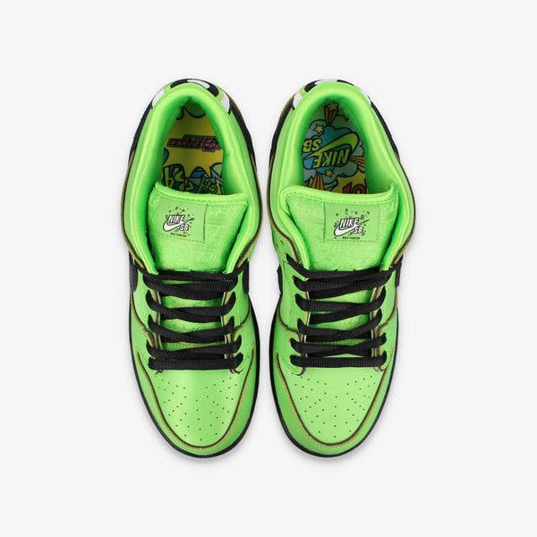 NIKE SB DUNK LOW x THE POWERPUFF GIRLS MEAN GREEN/BLACK/LOTUS PINK