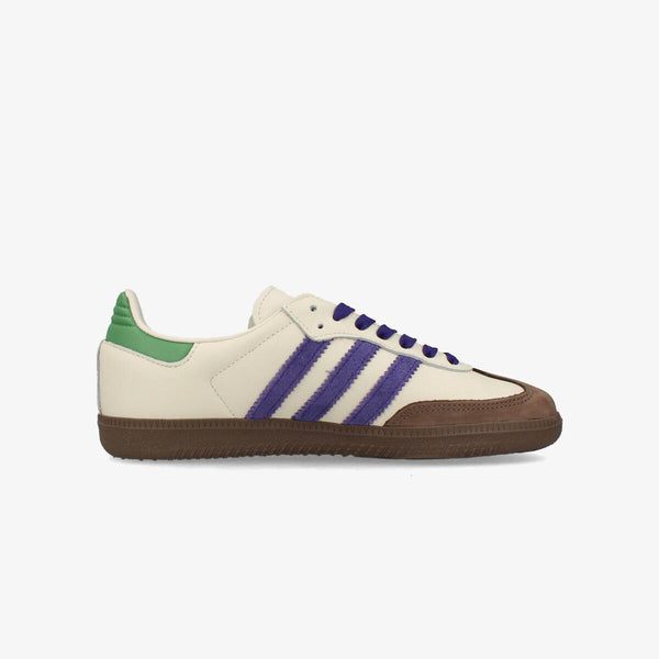 adidas SAMBA OG OFF WHITE/COLLEGE PURPLE/PRELOVED GREEN