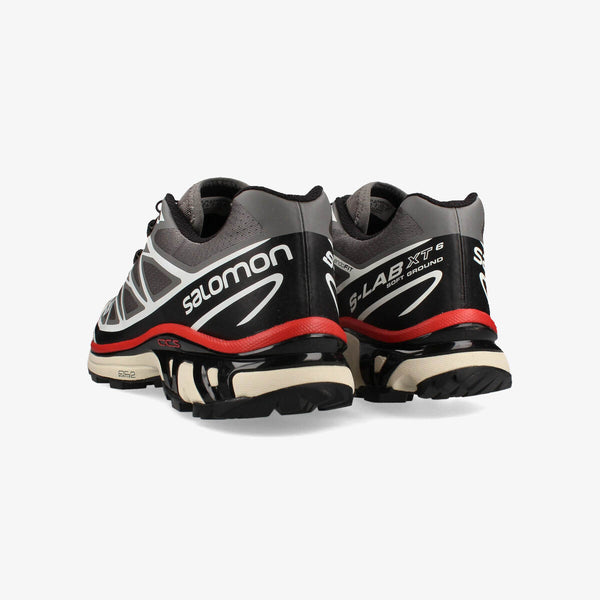 SALOMON XT-6 PEWTER/BLACK/AURORA RED