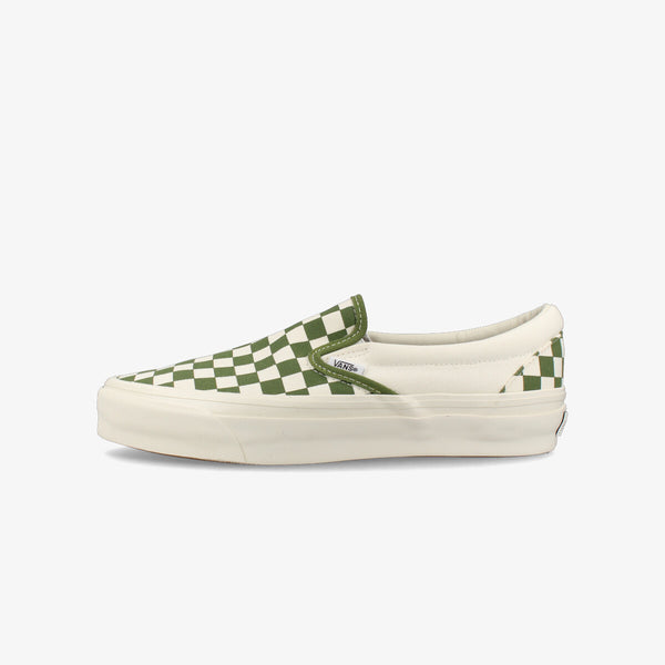 VANS SLIP-ON REISSUE 98 LX CHECKERBOARD PESTO